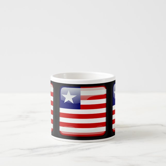Liberias flagga espressomugg (Framsidan)