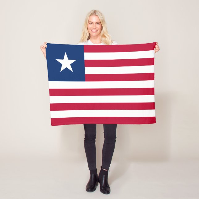 Liberias flagga fleecefilt (På plats)