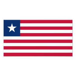 Liberias flagga fototryck