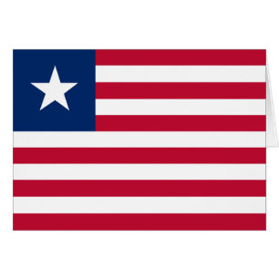Liberias flagga hälsningskort