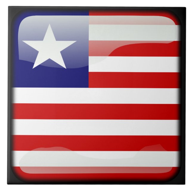 Liberias flagga kakelplatta (Framsidan)