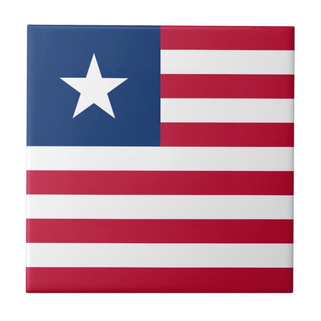 Liberias flagga kakelplatta (Framsidan)