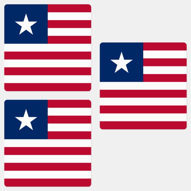 Liberias flagga klistermärke (Grupp)
