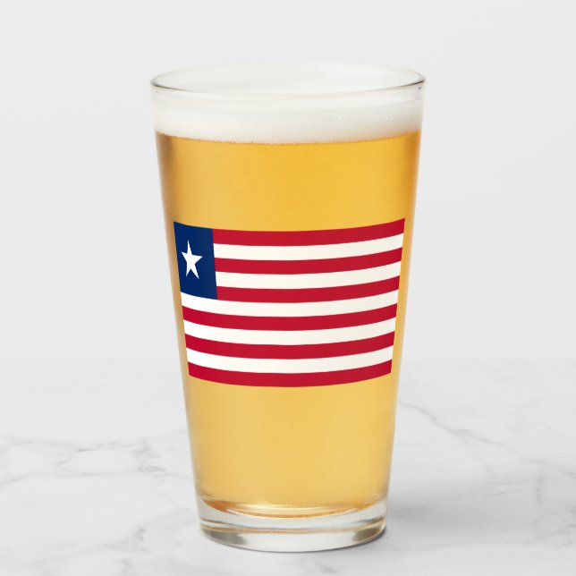 Liberias flagga (Liberia) Glaskopp (Framsida fylld)