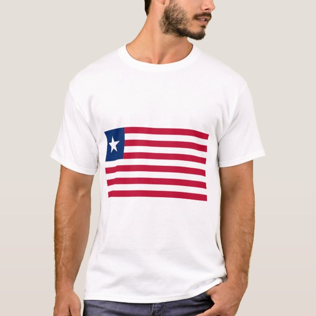 Liberias flagga (Liberia) T Shirt (Framsida)