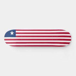Liberias flagga mini skateboard bräda 18,5 cm