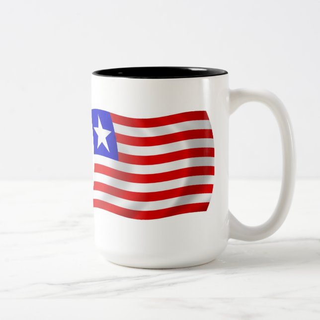 Liberias flagga mugg (Höger)
