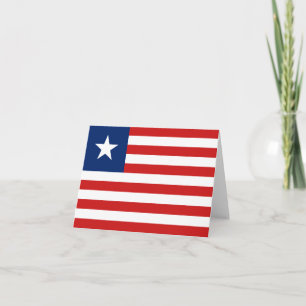 Liberias Flagga Notecard Kort