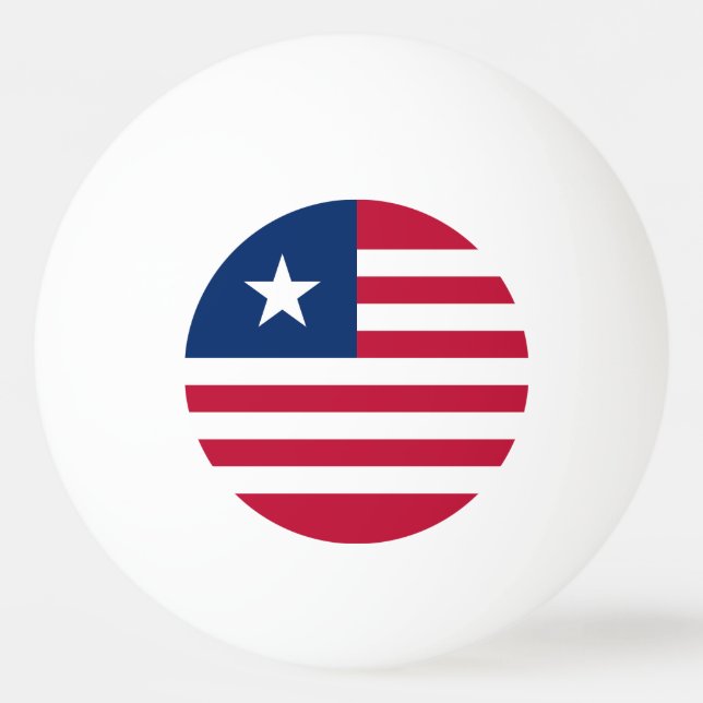 Liberias flagga pingisboll (Framsidan)