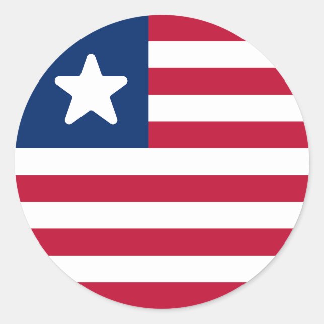 Liberias flagga runt klistermärke (Framsida)