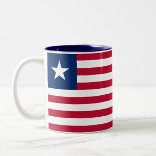 Liberias flagga Två-Tonad mugg