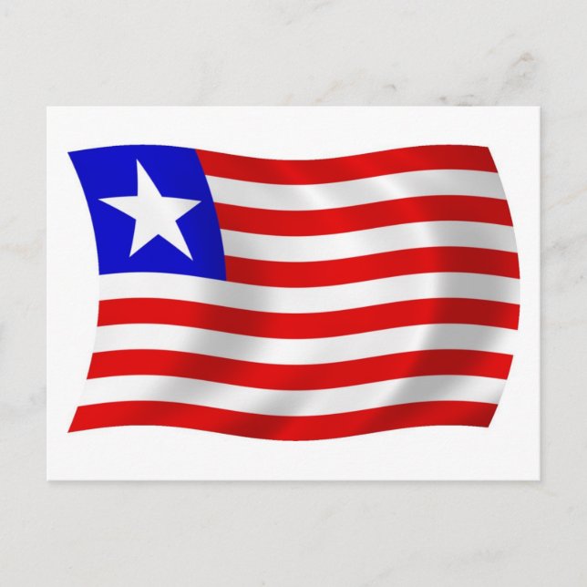 Liberias flagga vykort (Framsida)