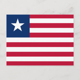 Liberias flagga vykort
