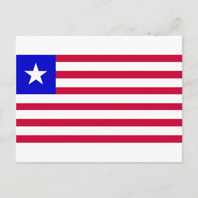Liberias flagga vykort (Framsida)
