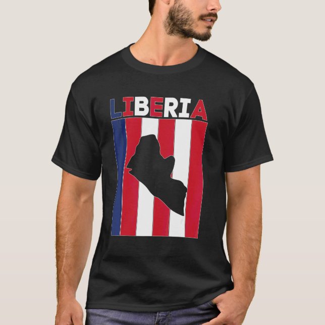 Liberias landsgränser t shirt (Framsida)
