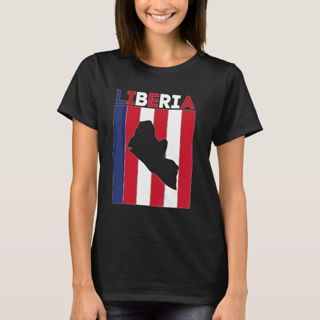 Liberias landsgränser t shirt (Framsida)