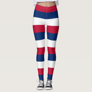 Liberias nationella flaggans färger horisontellt r leggings