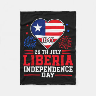 Liberias självständighetsdag 1847 Patriotiskt hjär Fleecefilt