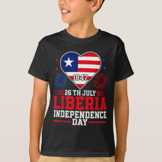 Liberias självständighetsdag 1847 Patriotiskt hjär T Shirt