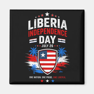 Liberias självständighetsdag 26 juli Liberia Flagg Magnet