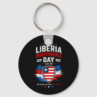Liberias självständighetsdag 26 juli Liberia Flagg Nyckelring