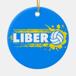Libero volleyboll julgransprydnad keramik
