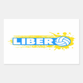 Libero volleyboll rektangulärt klistermärke