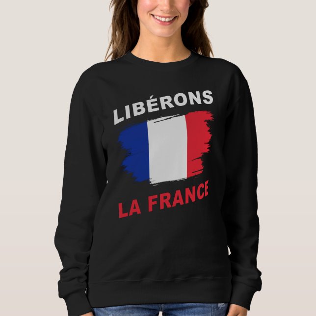 Libérons la Frankrike Patriotic Freedom & Support  T Shirt (Framsida)