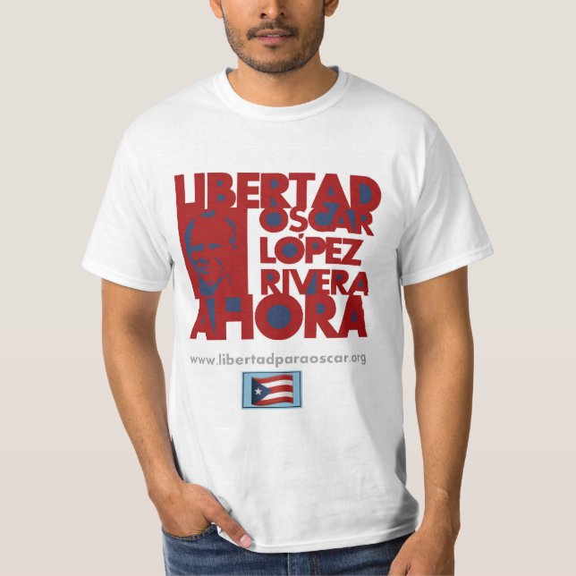 Libertad Oscar Lopez Rivera Ahora Tee (Framsida)