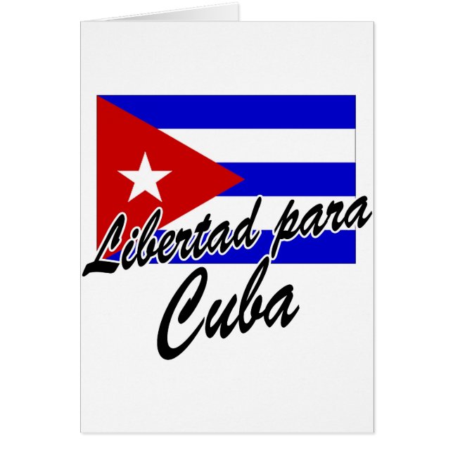 Libertad para Cuba! Hälsningskort (Framsidan)