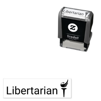 Libertarian 1,4 tum x 0,4 tum Frimärke Självfärgande Stämpel