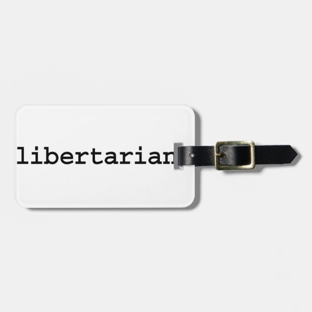libertarian. bagagebricka (Horisontell Framsida)