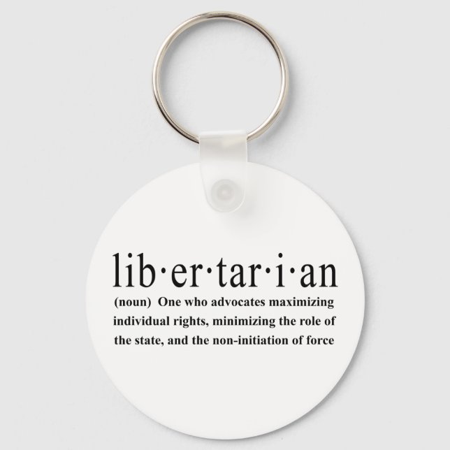 Libertarian Definition Nyckelring (Framsida)