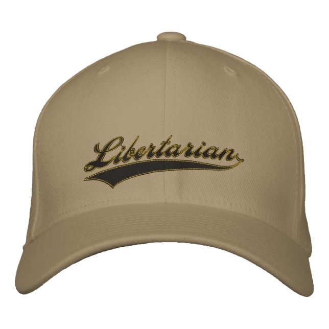 Libertarian Embroiderade Hat Broderad Keps (Framsida)