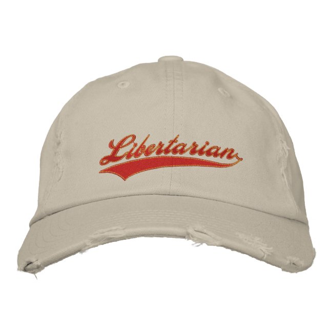 Libertarian Embroiderade Hat Broderad Keps (Framsida)