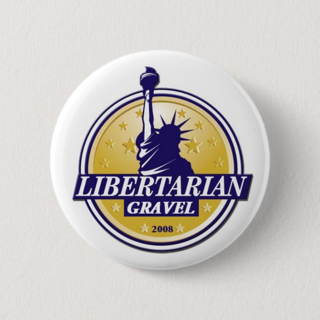 Libertarian Party GRAVEL Button LP Denver Knapp (Framsida)