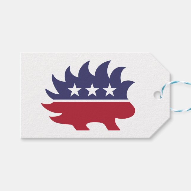 Libertarian Party Porcupine Symbol Presentetikett (Framsidan (Horisontell))