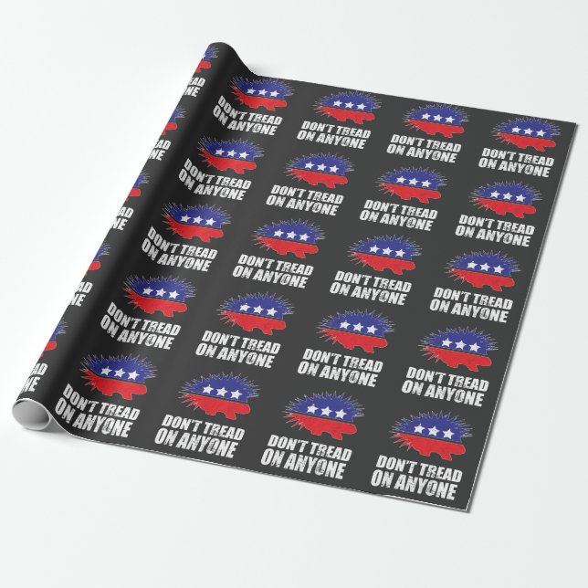 Libertarian Porcupine Logo Don't Tread on Anyone Presentpapper (Utrullad)