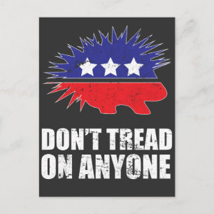 Libertarian Porcupine Logotyp Går inte på någon Vykort