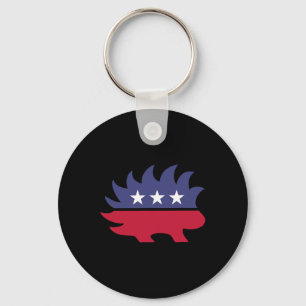 Libertarian Porcupine President Valection 2020 Fre Nyckelring