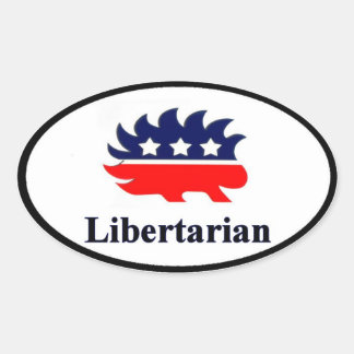 Libertarian Sticker Ovalt Klistermärke