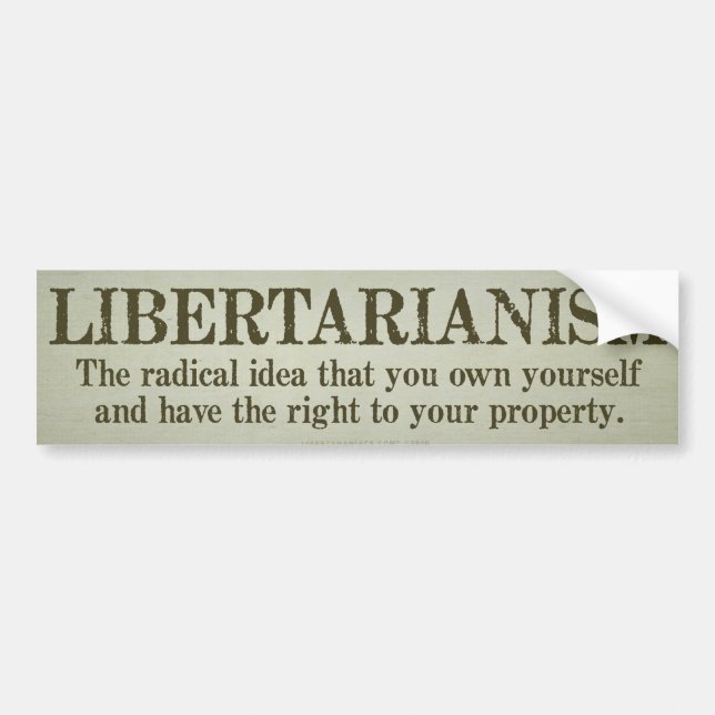 Libertarianismbildekal Bildekal (Framsidan)