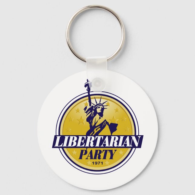 Libertarias politiska Party Logotyp Nyckelring (Framsida)