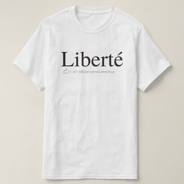 Liberté as réseaux sociaux t shirt (Design framsida)