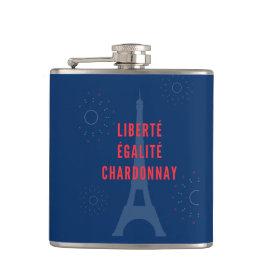 Liberté Égalité Chardonnay Funny Eiffel Torn Vin Fickplunta