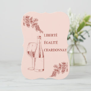 Liberté Égalité Chardonnay Funny Vin Illustration