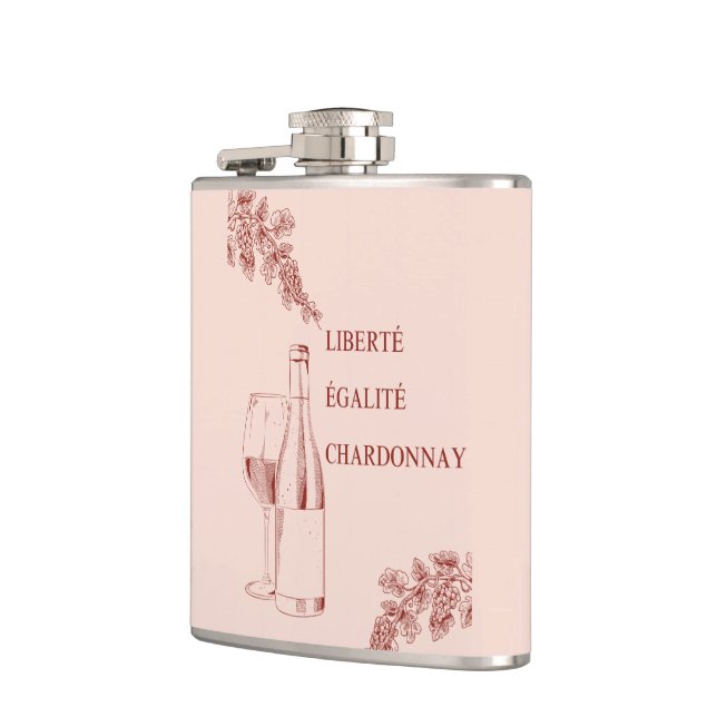 Liberté Égalité Chardonnay Funny Vin Illustration Fickplunta (Vänster)