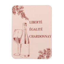 Liberté Égalité Chardonnay Funny Vin Illustration