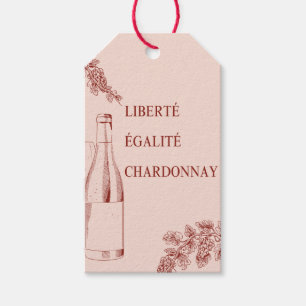 Liberté Égalité Chardonnay Funny Vin Illustration Presentetikett