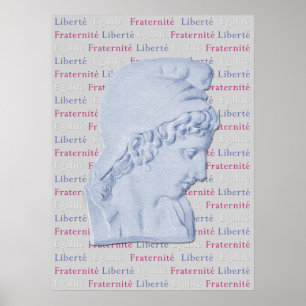 Liberté, Egalité, Fraternité Fransk Liberty Poster